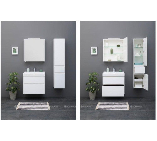 Набор мебели для ванной Aquanet Brooklyn 70 белый глянец 00207804