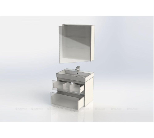 Набор мебели для ванной Aquanet Brooklyn 70 белый глянец 00207804