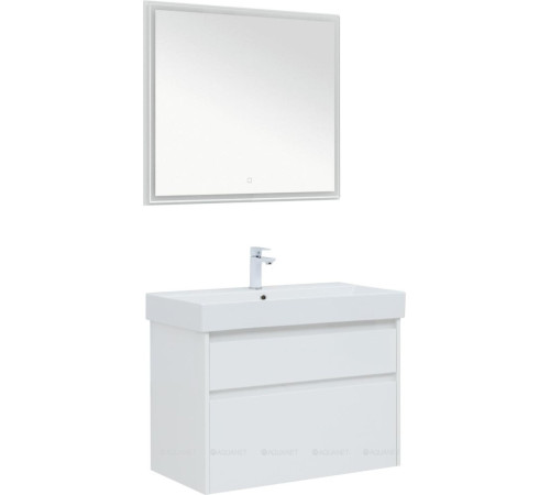 Набор мебели для ванной Aquanet Nova Lite 85 2 ящика Slim Synergy белый глянец 00274174