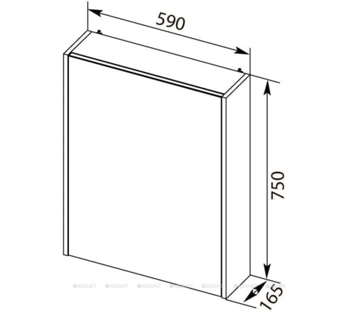 Набор мебели для ванной Aquanet Palermo 60 (Moduo) белый глянец 00254720