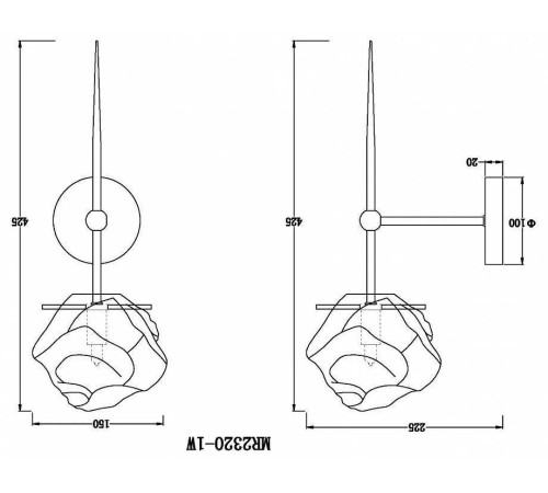Бра MyFar Stella MR2320-1W