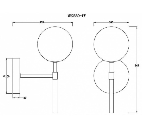 Бра MyFar Robert MR2330-1W