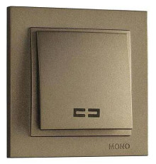 Выключатель одноклавишный с подсветкой Mono Electric Despina 102-232325-101