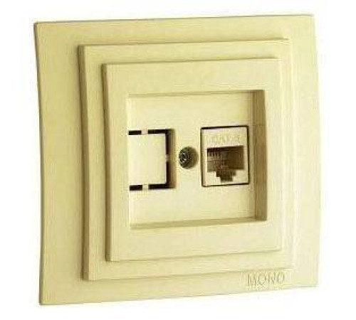 Розетка Ethernet RJ-45 Mono Electric Larissa 103-171705-125