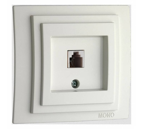Розетка телефонная RJ-11 без рамки Mono Electric Larissa 103-191905-124