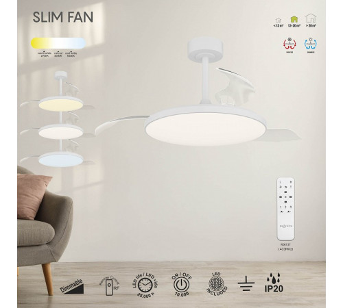 Светильник с вентилятором Mantra SLIM FAN 9006