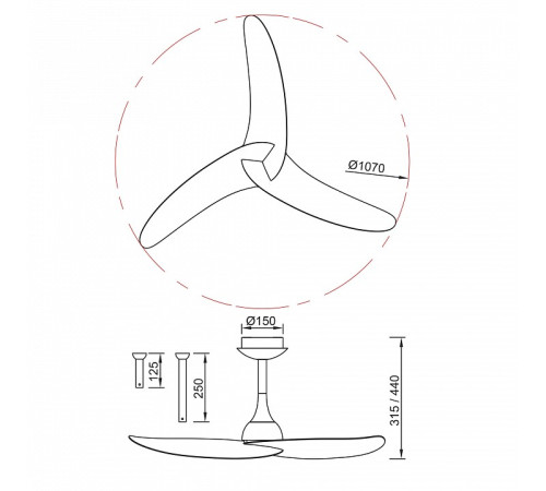 Потолочный вентилятор Mantra IPANEMA 9040