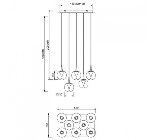 Подвесной светильник Mantra ANDROMEDA 9081