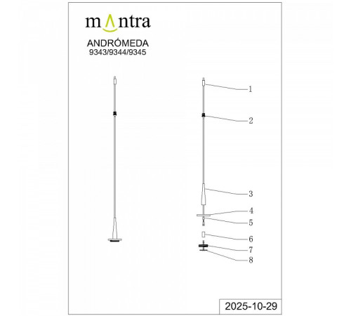 Подвесной светильник Mantra Andromeda 9345
