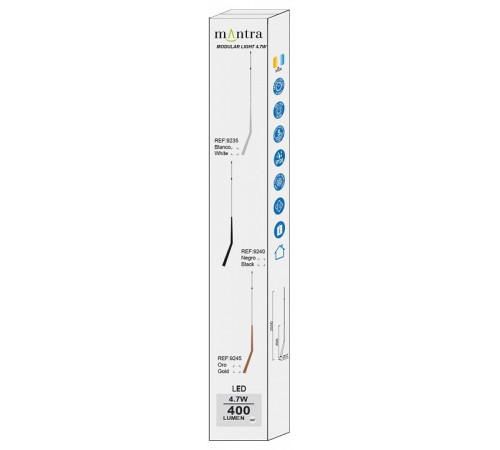 Подвесная люстра Mantra Boomerang 9373+9240 (14L)