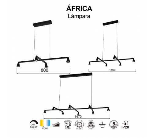 Подвесная люстра Mantra Africa 9409