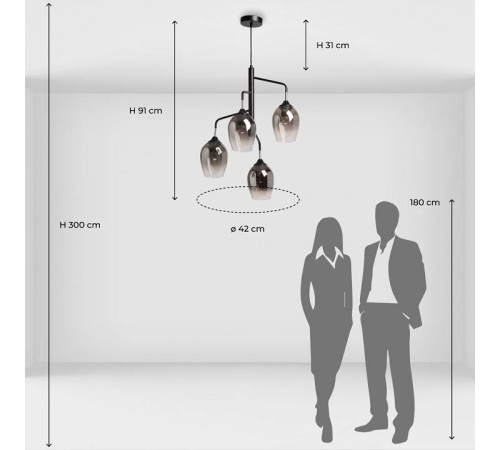 Подвесная люстра De City Альфа 23 324019104