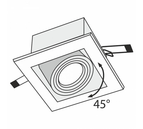 Встраиваемый светильник Maytoni Metal Modern DL008-2-01-W