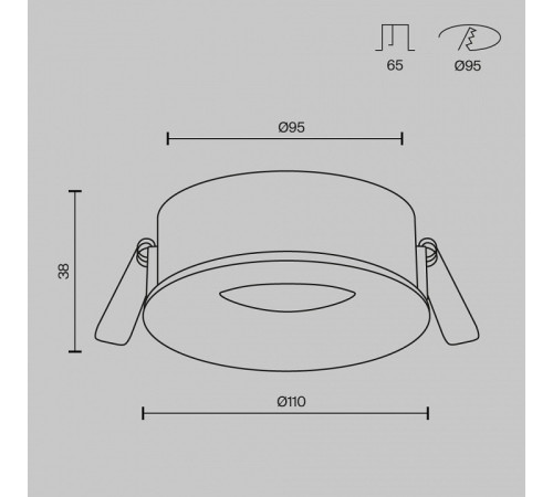 Встраиваемый светильник Maytoni Technical Slim DL027-GX53-MG