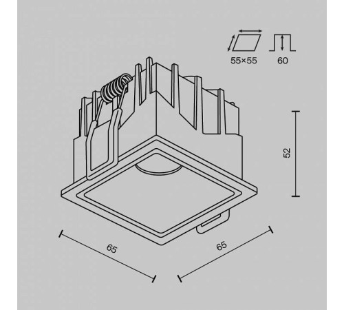 Встраиваемый светильник Maytoni Alfa LED DL043-01-10W4K-SQ-B-1