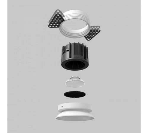 Встраиваемый светильник Maytoni Round DL058-12W3K-TRS-W