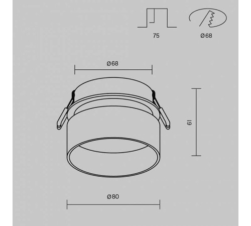 Встраиваемый светильник Maytoni Amary DL062-GU10-B