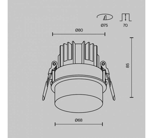 Встраиваемый светильник Maytoni Nude DL065-12W4K-W