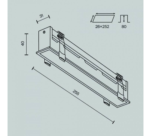 Встраиваемый светильник Maytoni Basis DL066-20W3-6K-B