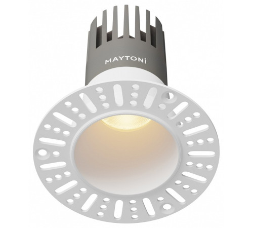 Встраиваемый светильник Maytoni 10 Вт 3000 K белый DL120-10W-3K-TRS-W