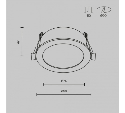Встраиваемый светильник Orb DL130-GX53-B
