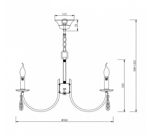 Подвесная люстра Freya Forte FR1006PL-06G