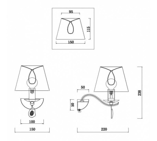 Бра Freya Monique FR2001WL-01G
