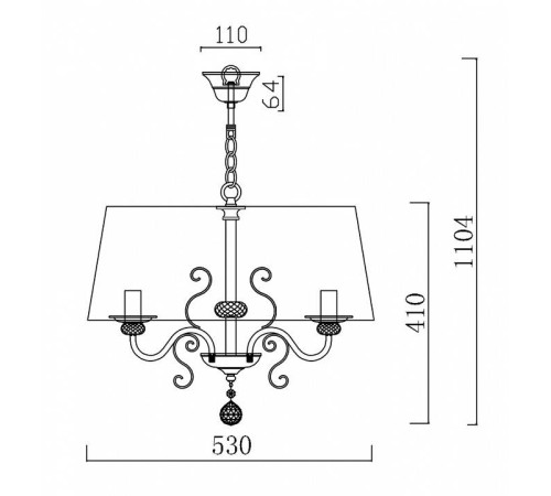 Подвесной светильник Freya Driana FR2405-PL-05C-BZ