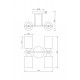 Люстра на штанге Freya Glow 4 лампы FR5129PL-04B
