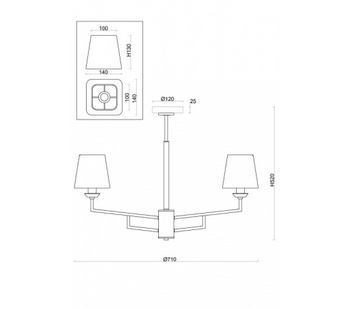 Люстра на штанге Freya Viva FR5266PL-05CH