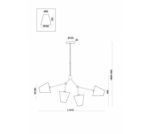 Люстра на штанге Freya Hats FR5370CL-04B