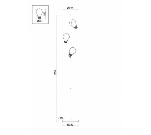 Торшер Freya Evidence FR5372FL-03BS