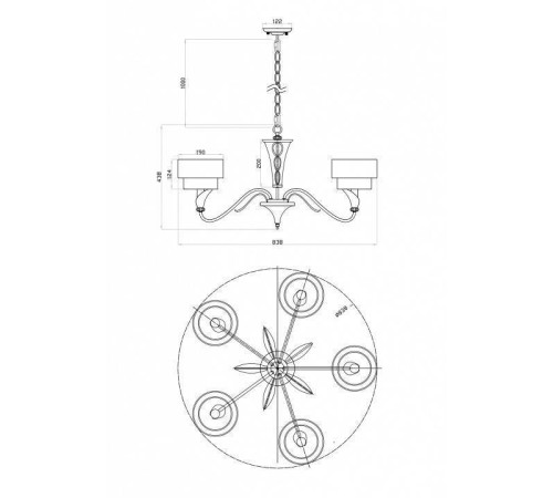 Подвесная люстра Maytoni Lillian H311-05-G