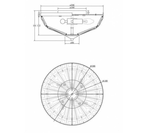 Накладной светильник Maytoni Facet MOD094CL-04CH