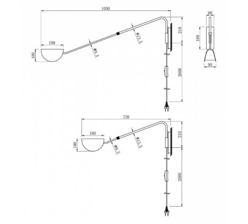 Бра Maytoni Mollis MOD126WL-01B1