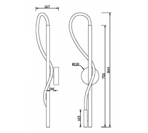 Бра светодиодное Maytoni Tau 12 Вт 3000 K MOD146WL-L12B3K