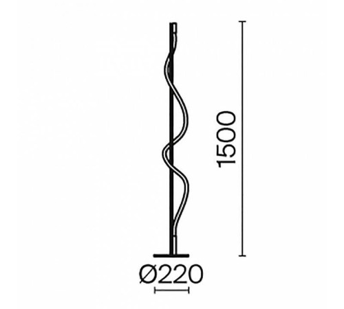 Торшер Maytoni Tau MOD166FL-L15B3K