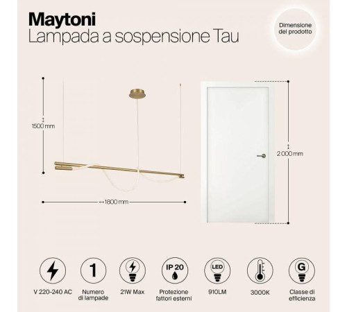 Подвесной светильник Maytoni Tau MOD166PL-L20G3K