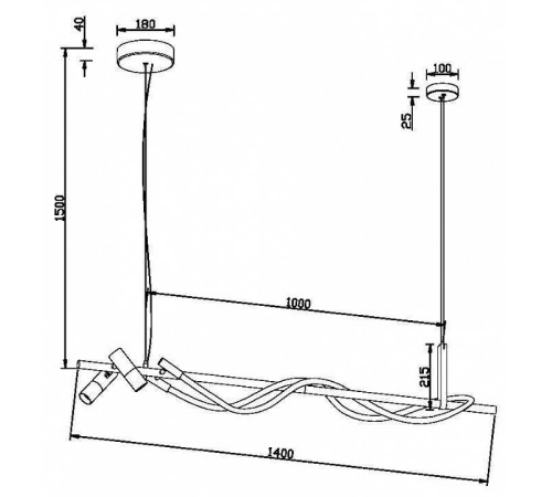 Подвесной светильник Maytoni Tau MOD166PL-L30GB3K