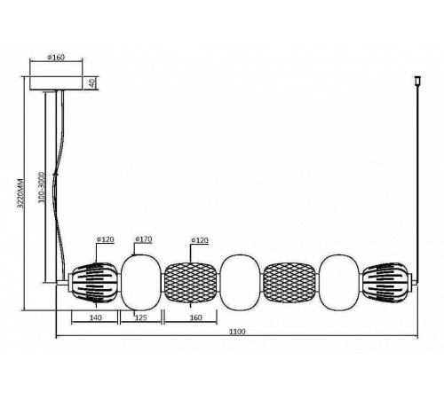 Подвесной светильник Maytoni Pattern 42 Вт 3000K золото MOD267PL-L42G3K