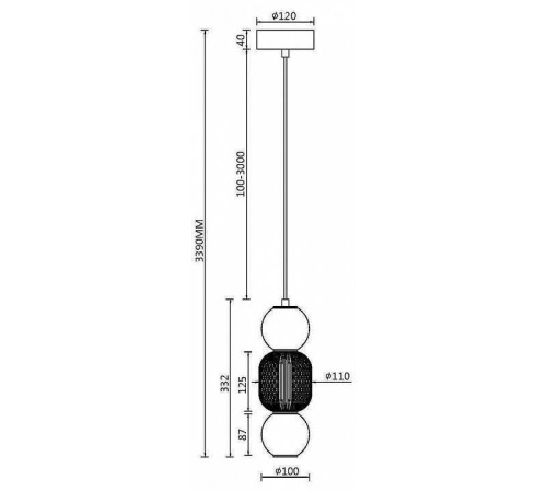 Подвесной светодиодный светильник Maytoni Drop MOD273PL-L16G3K