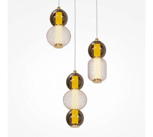 Подвесная люстра Maytoni Drop LED 33 Вт 3000K Золото MOD273PL-L33G3K
