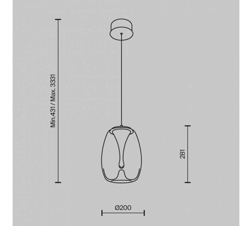 Подвесной светильник Maytoni Splash MOD282PL-L8G3K