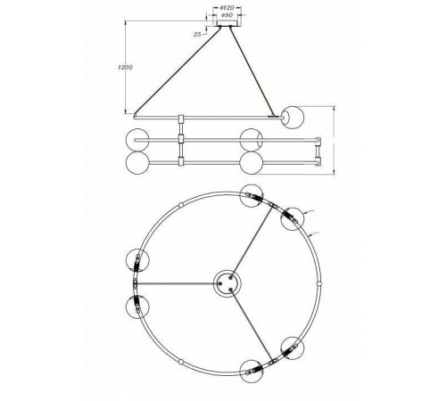 Подвесной светильник Maytoni Balance MOD317PL-06B