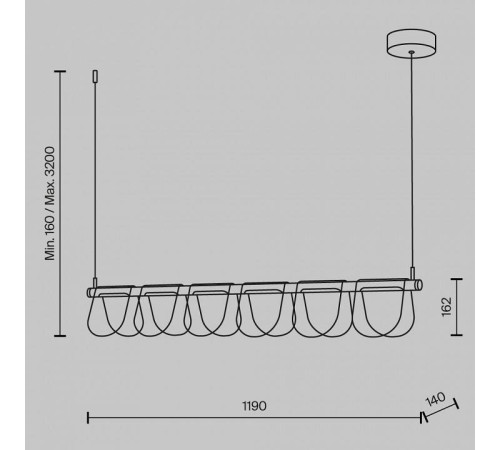 Подвесной светильник Maytoni Fluffy MOD319PL-L30B3K