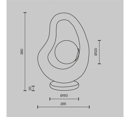 Настольная лампа декоративная Maytoni Opus MOD380TL-01GR