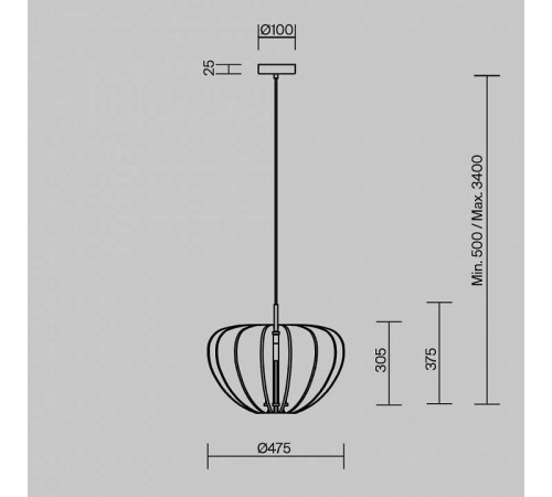 Подвесной светильник Maytoni Cambio MOD398PL-01S