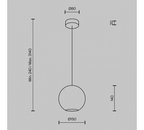 Подвесной светильник Maytoni MOD437PL-01BG