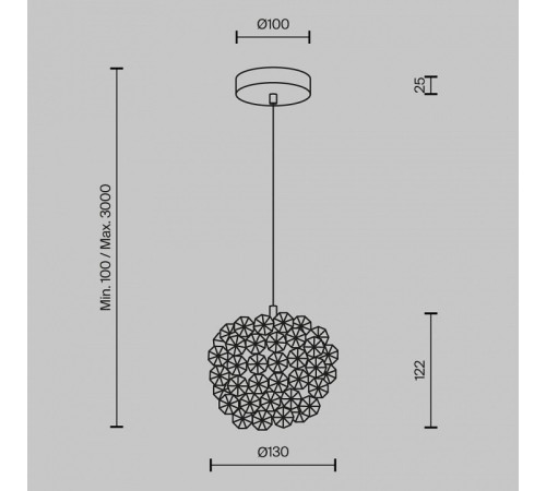 Подвесной светильник Maytoni Adamant MOD487PL-01BS