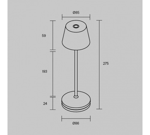 Настольная лампа декоративная Maytoni Nook MOD494RL-L1BSK